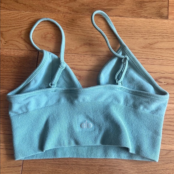 ALO Yoga Light Blue Sports Bra - Picture 2 of 2